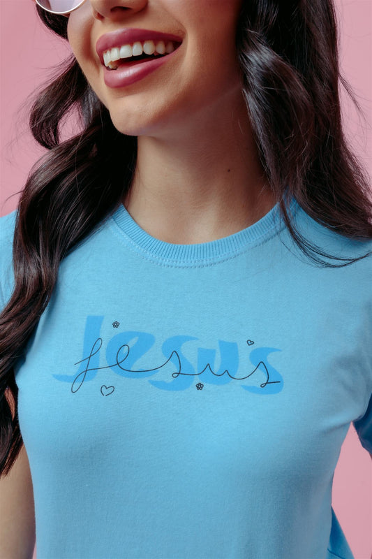 T-Shirt - Jesus - Azul