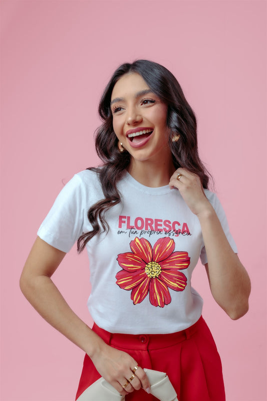 T-Shirt - Floresça - Branco