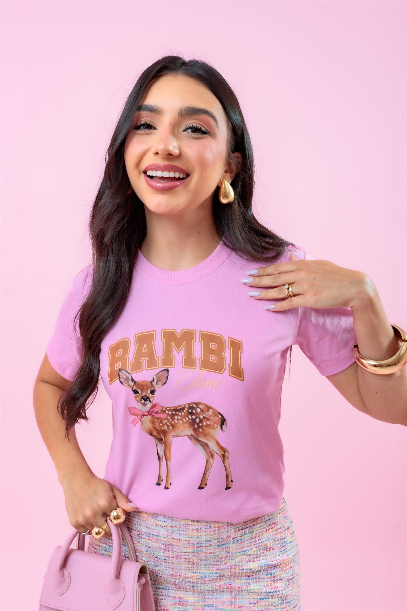 T-Shirt - Bambi - Rosa Chiclete