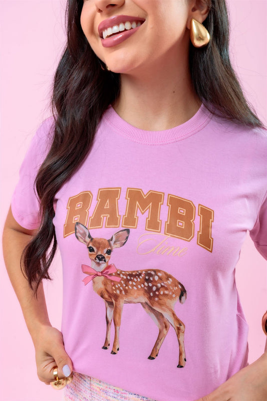 T-Shirt - Bambi - Rosa Chiclete