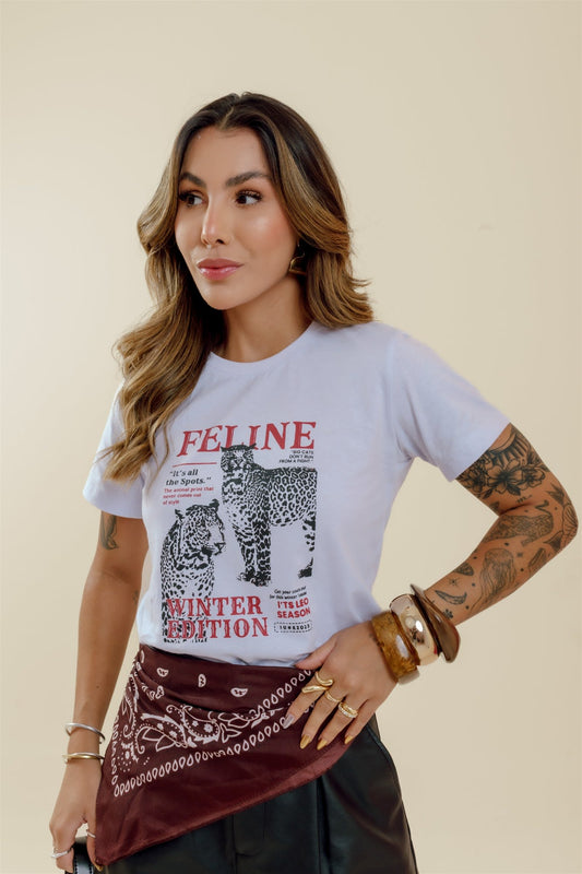 T-Shirt - Feline - Branco