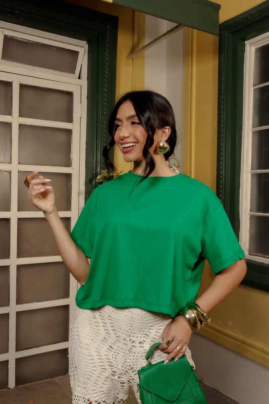 Cropped Liso - Verde Bandeira