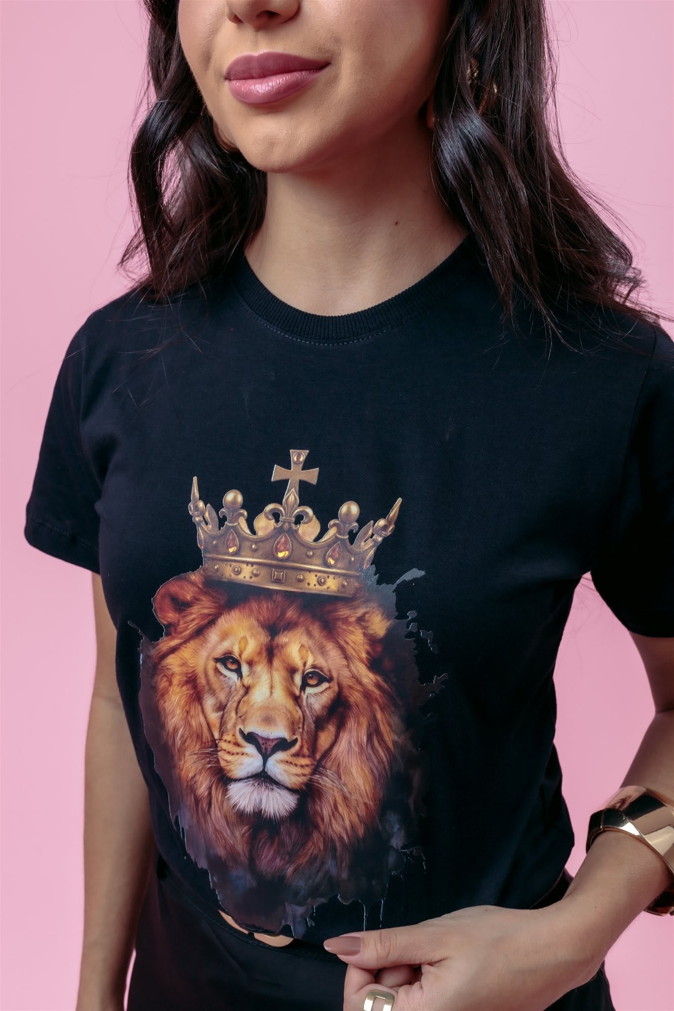 T-Shirt - Leão - Preto