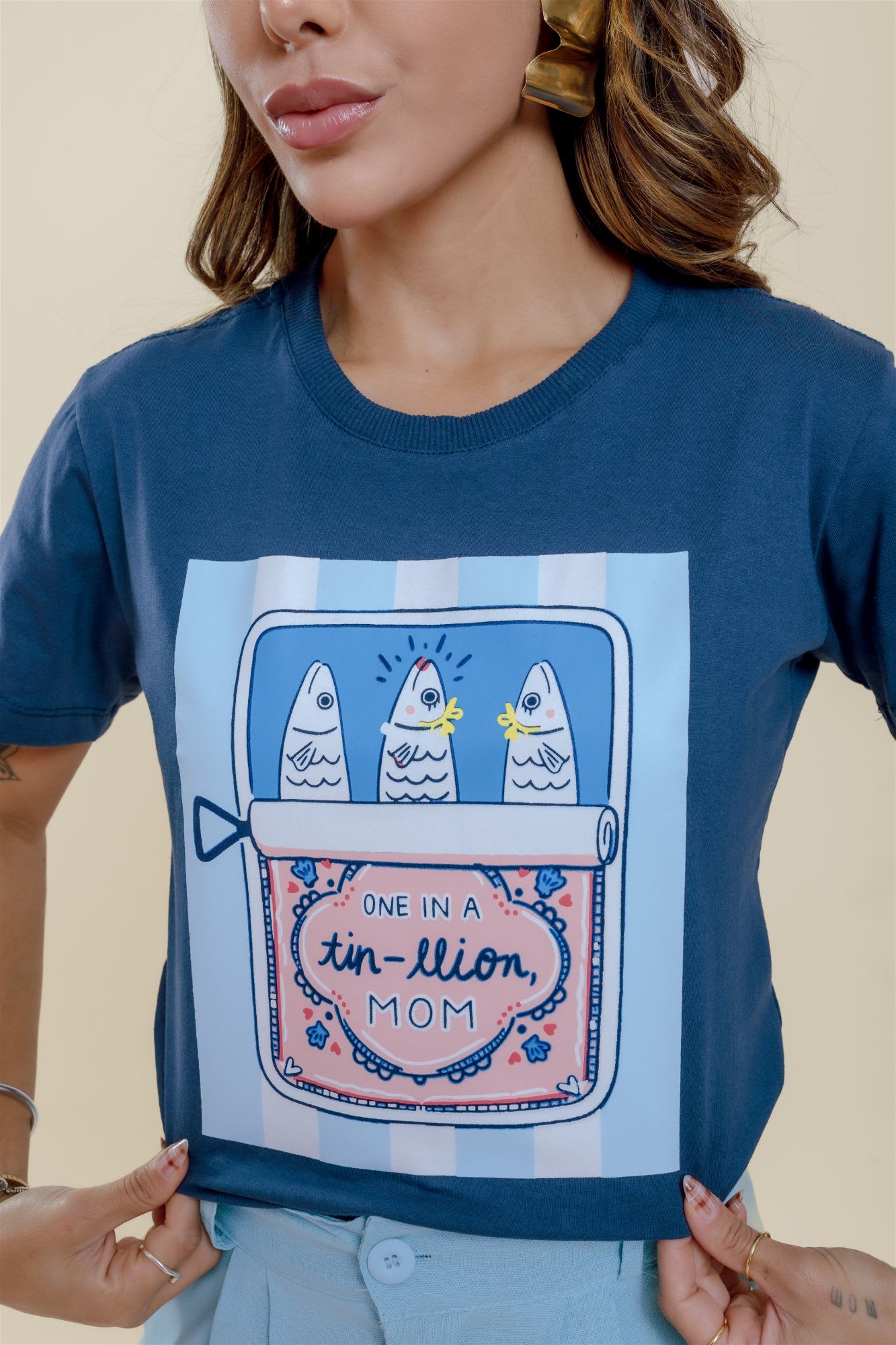 T-Shirt - Sardinhas - Azul Marinho