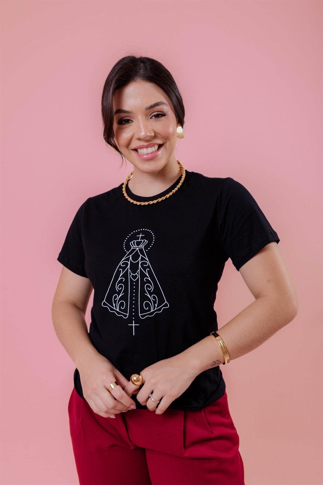 T-Shirt - Nossa Senhora - Preto