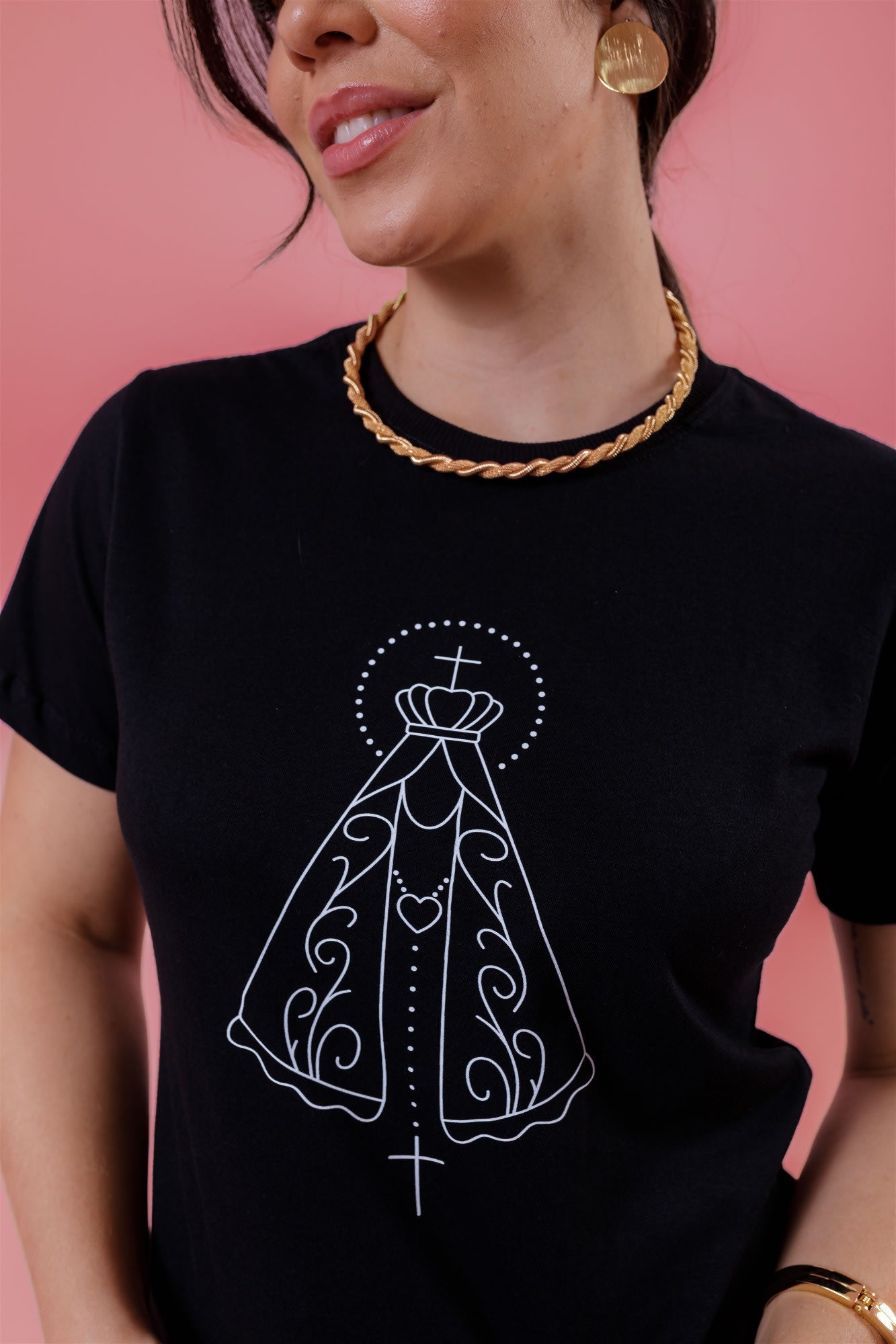 T-Shirt - Nossa Senhora - Preto