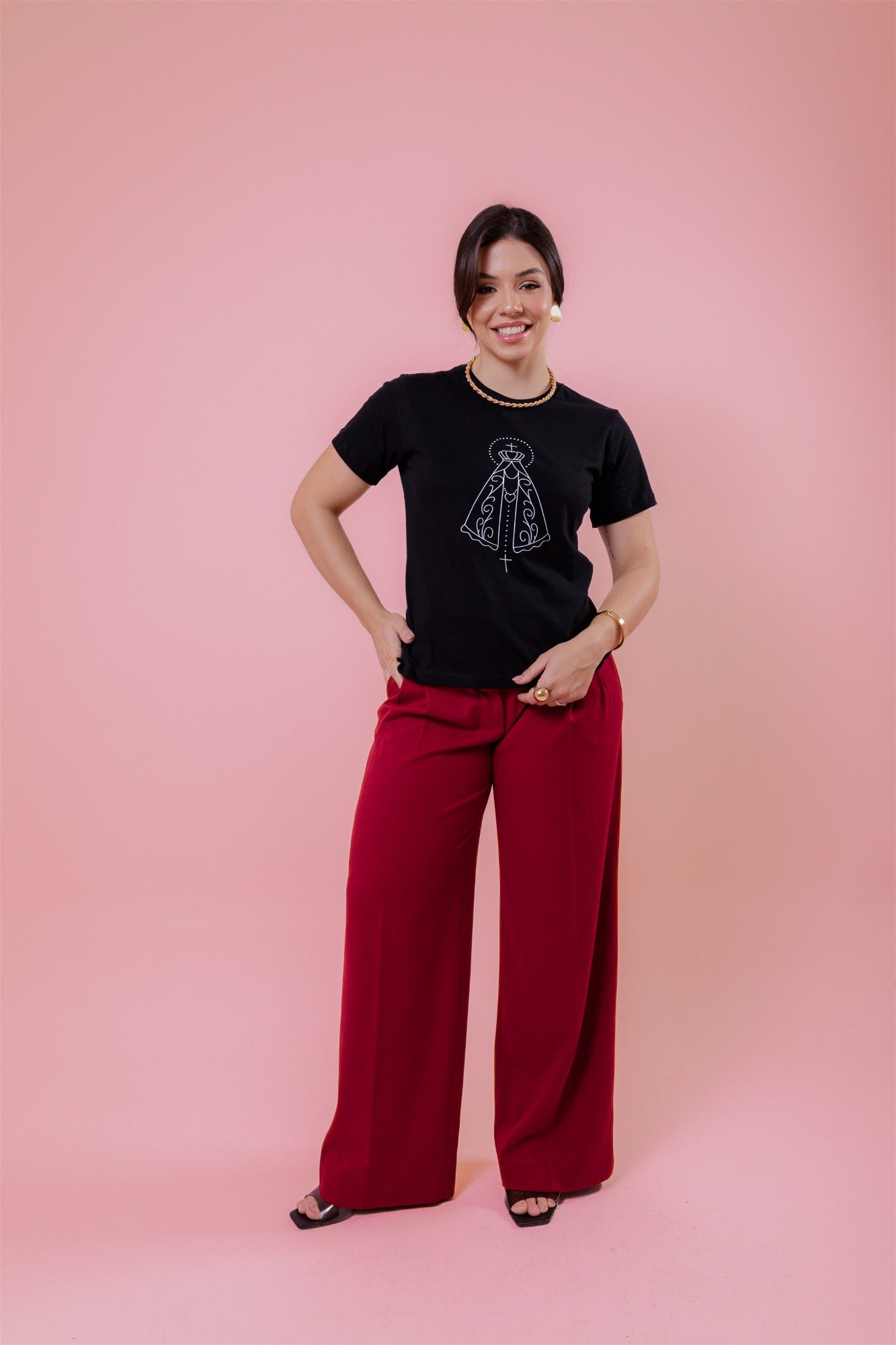 T-Shirt - Nossa Senhora - Preto