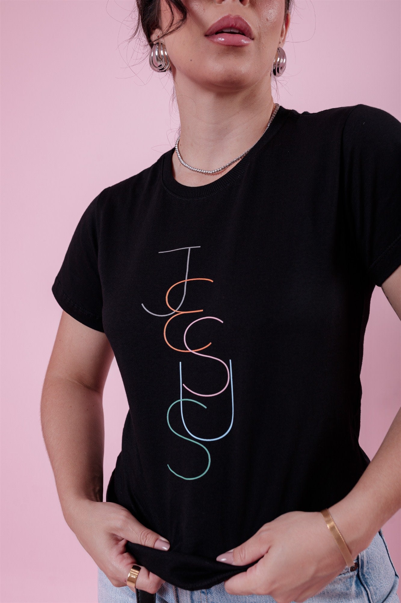 T-Shirt - Jesus Color - Preto