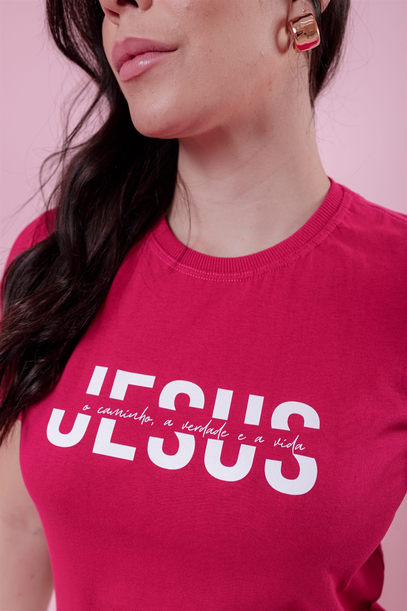 T-Shirt - Jesus é o caminho - Pink