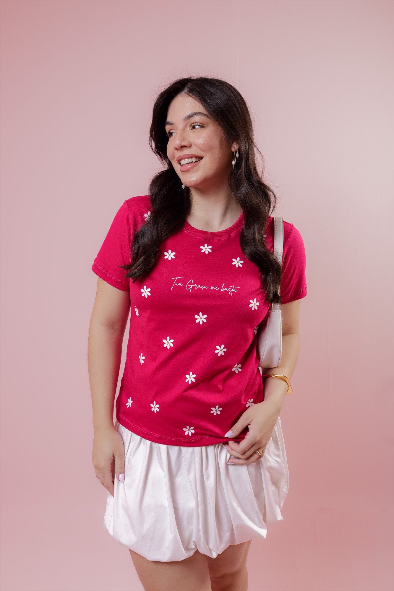 T-Shirt - Tua graça me basta - Pink
