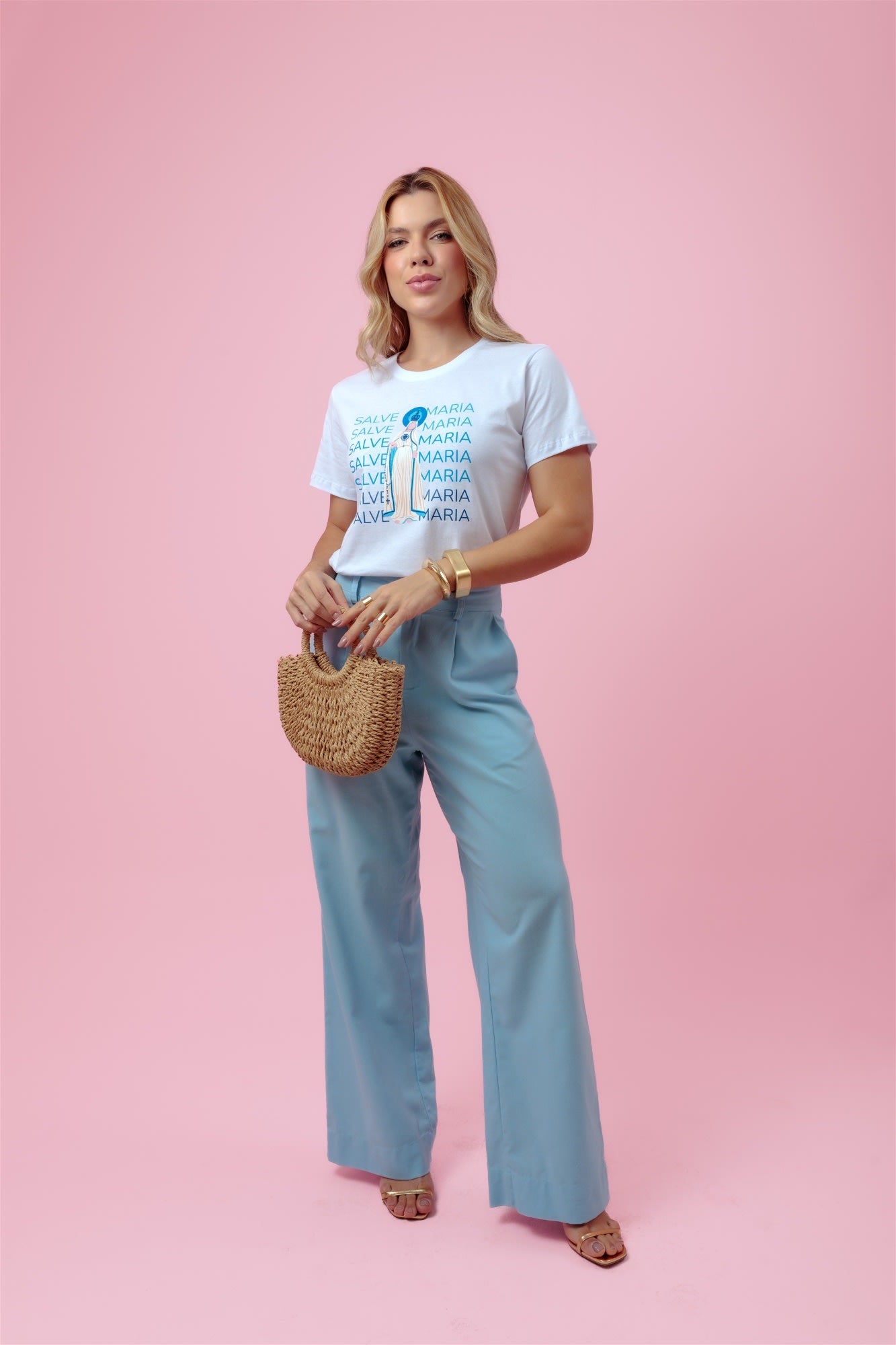 T-Shirt - Salve Maria - Branco