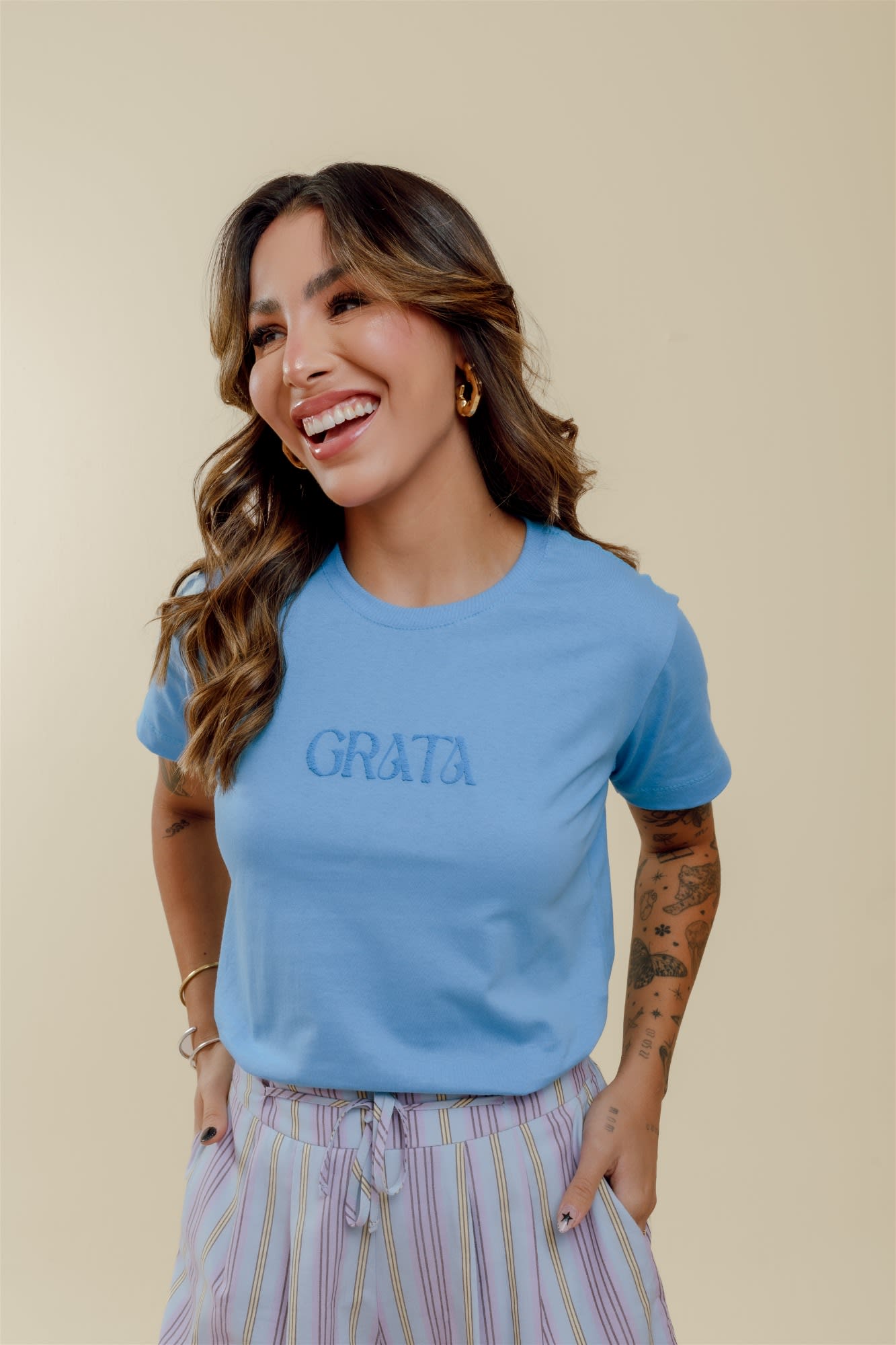 T-Shirt - Grata - Azul Bebê
