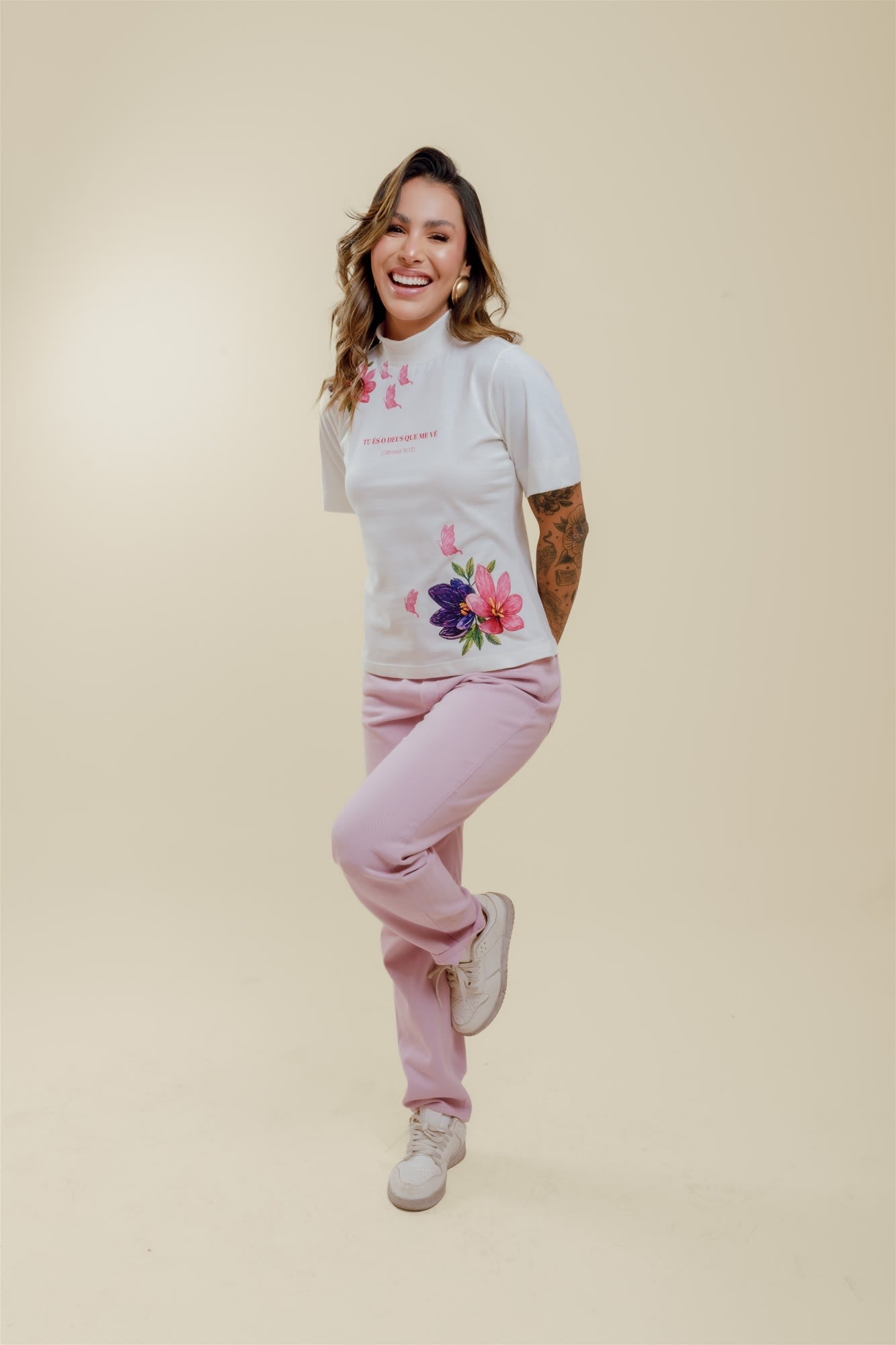 Blusa Gola Alta - Tu és o Deus que me vê - OFF
