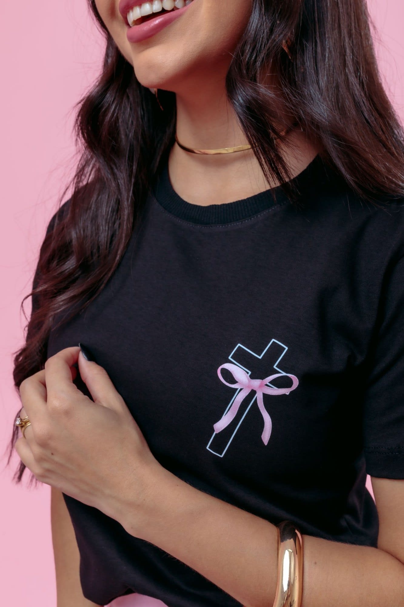 T-Shirt - Cruz Laço - Preto