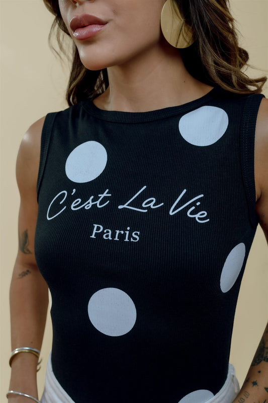Regata de gola canoa - C'est la vie - Preto