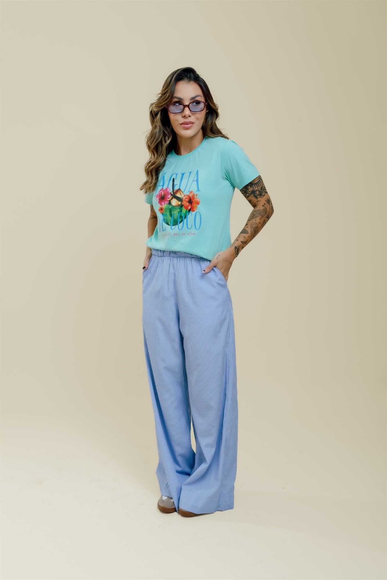 T-Shirt - Água de coco - Verde Água