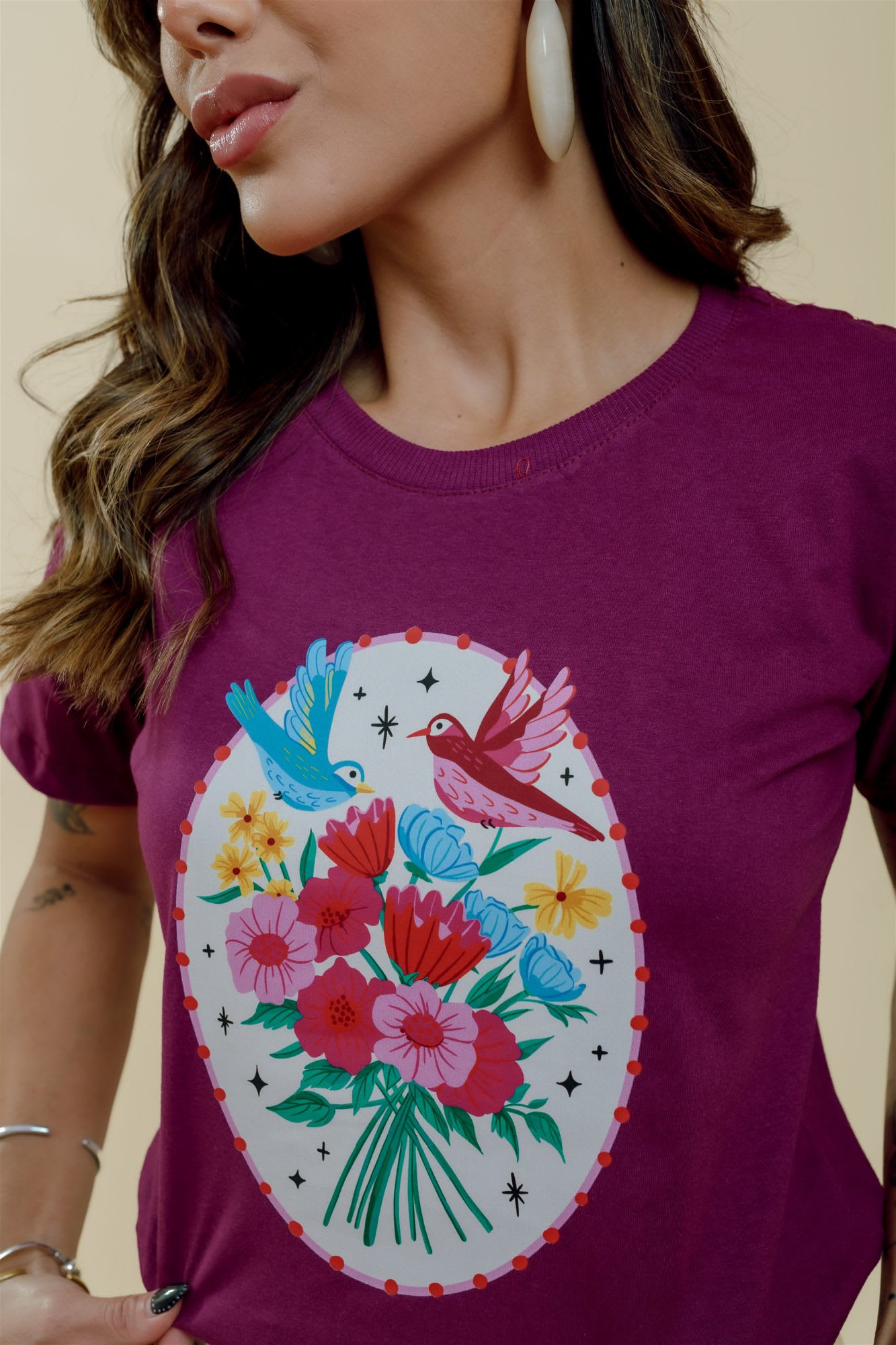 T-Shirt - Beija flor - Roxo