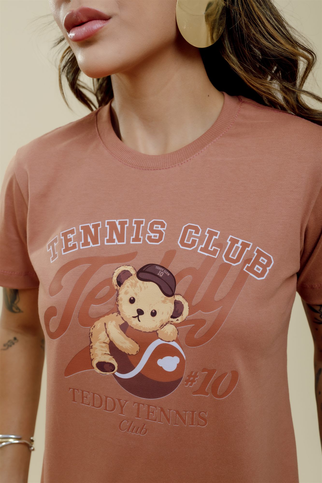 T-Shirt - Tennis Club - Mocaccino