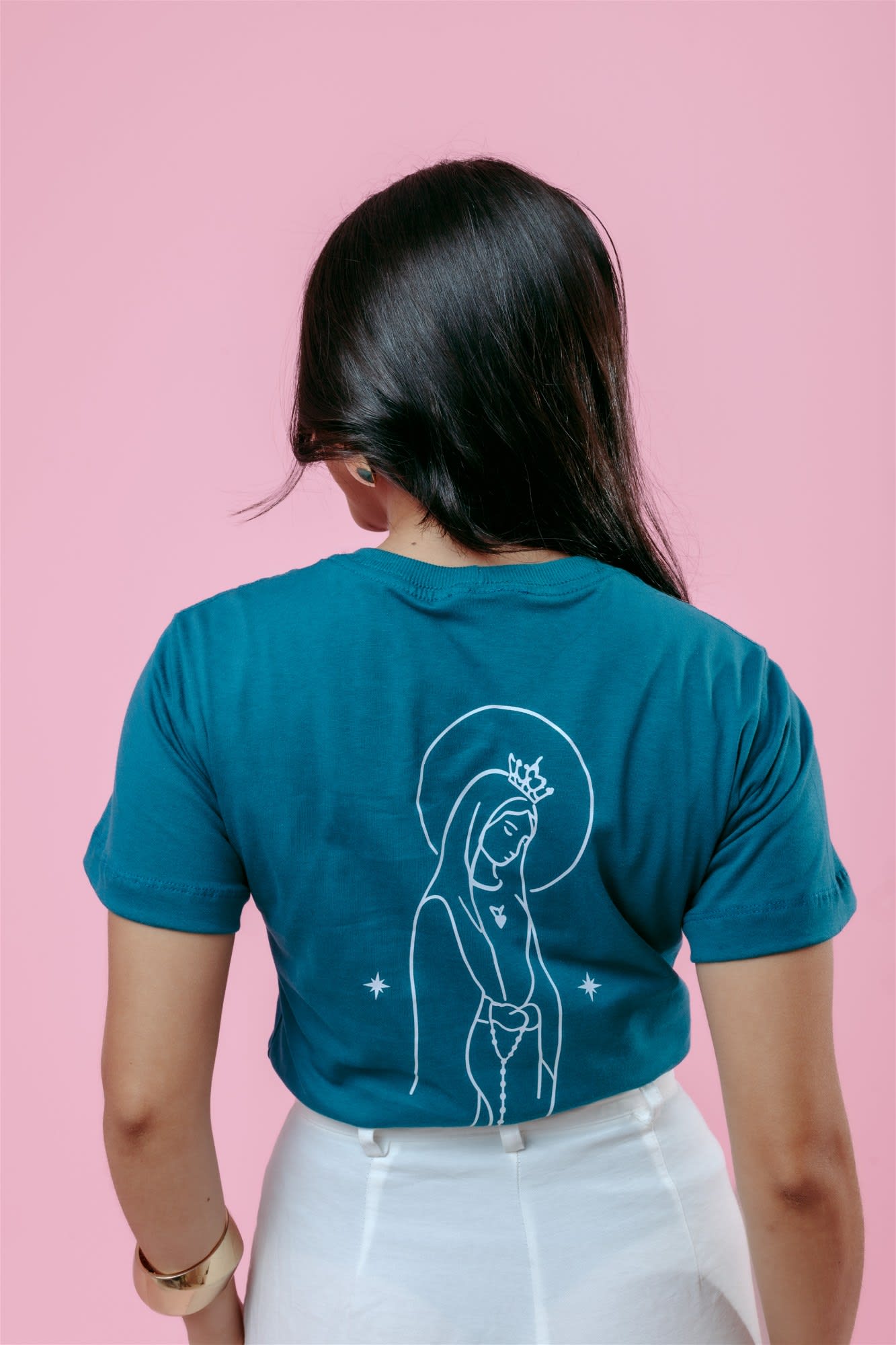 T-Shirt - Consagrada á Maria - Azul Petróleo