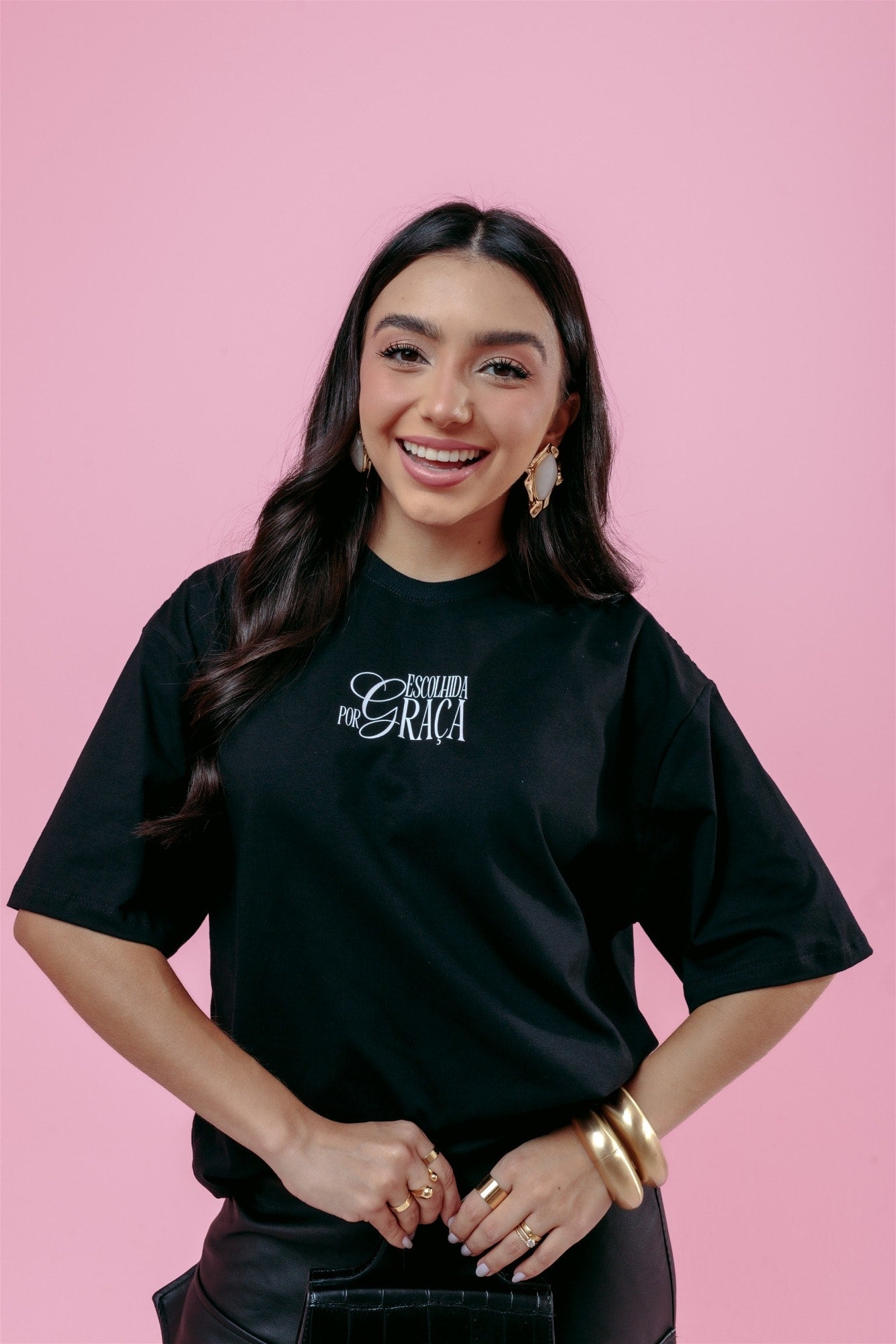 Max T-Shirt - Escolhida por Graça - Preto