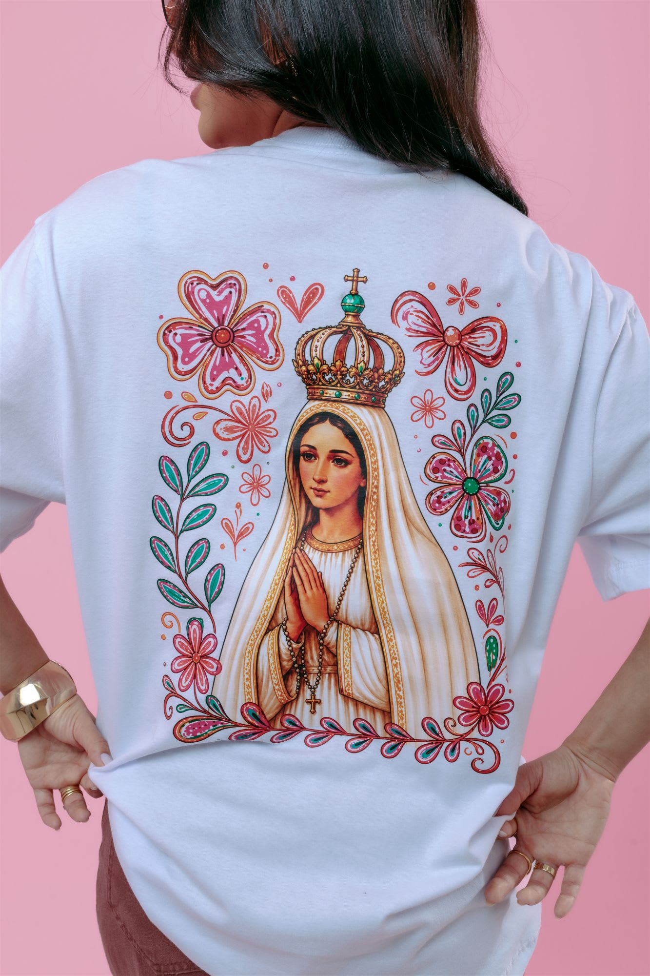 Max T-Shirt - Virgem de Fátima - Branco