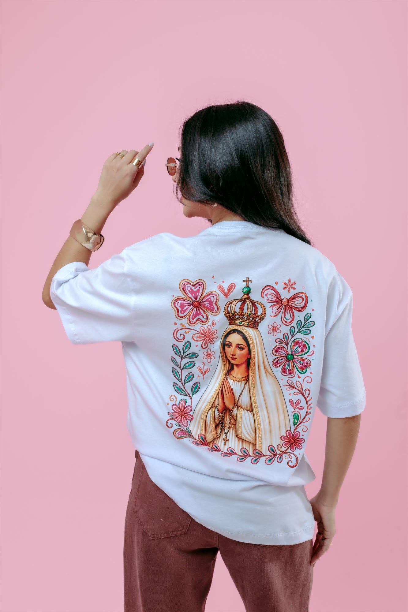 Max T-Shirt - Virgem de Fátima - Branco