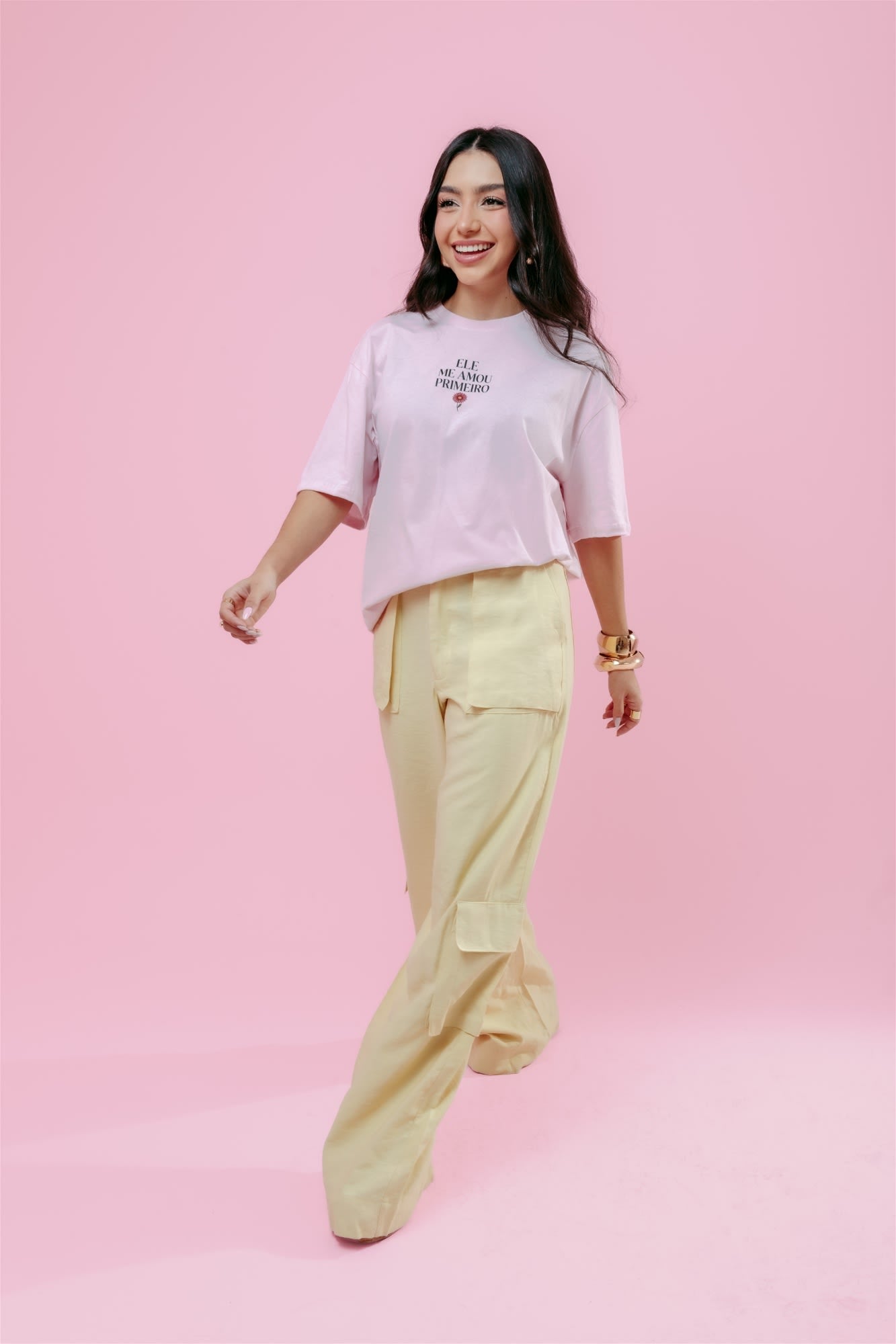Max T-Shirt - Ele me amou primeiro - Rosa
