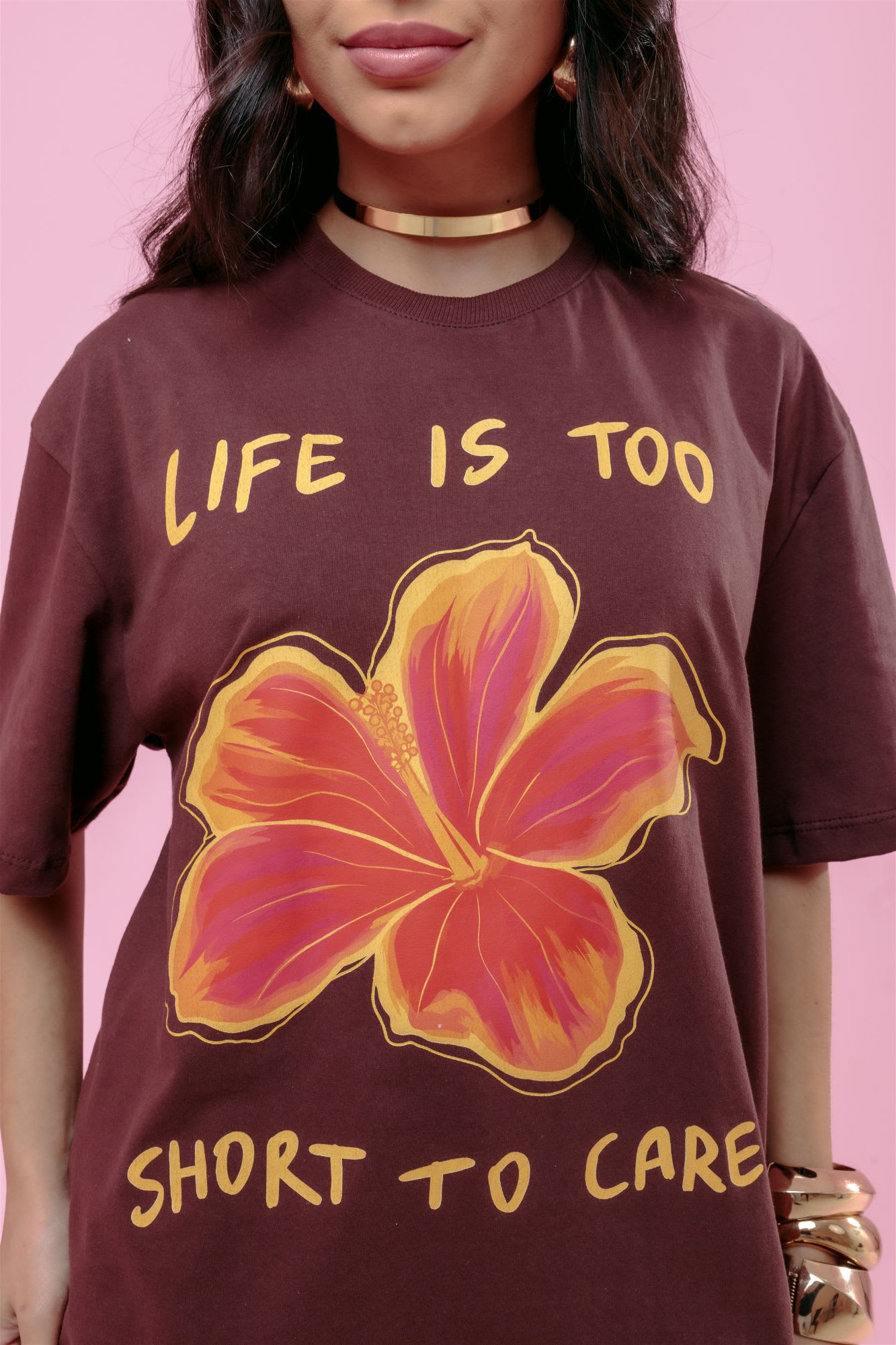 Max T-Shirt - Life is too - Marrom