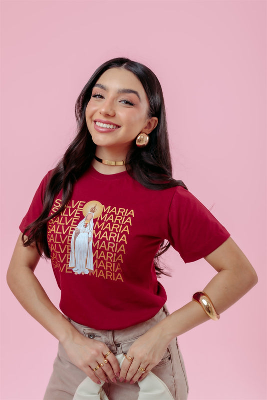 T-Shirt - Salve Maria - Marsala