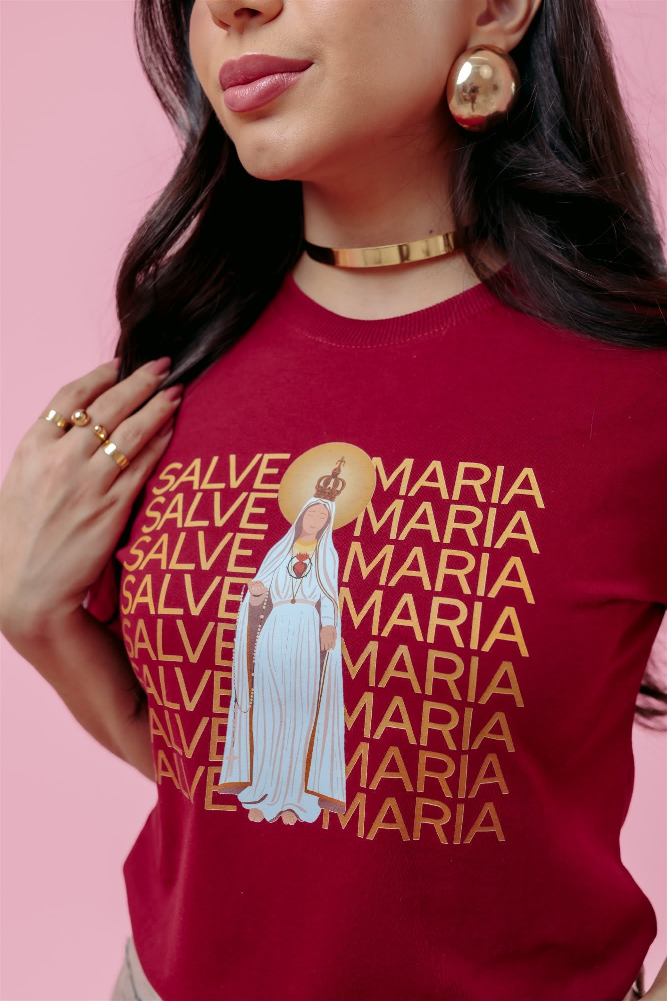 T-Shirt - Salve Maria - Marsala