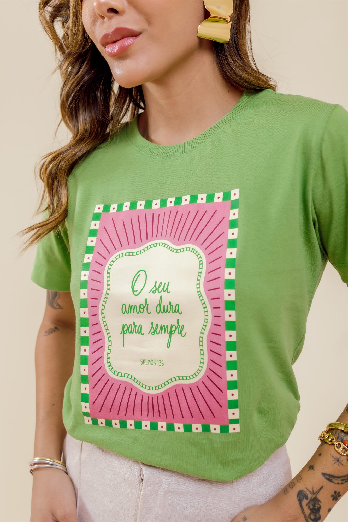 T-Shirt - O seu amor dura - Verde