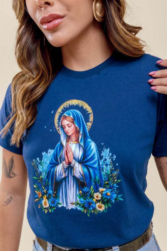 T-Shirt - Nossa Senhora das Graças - Azul Marinho