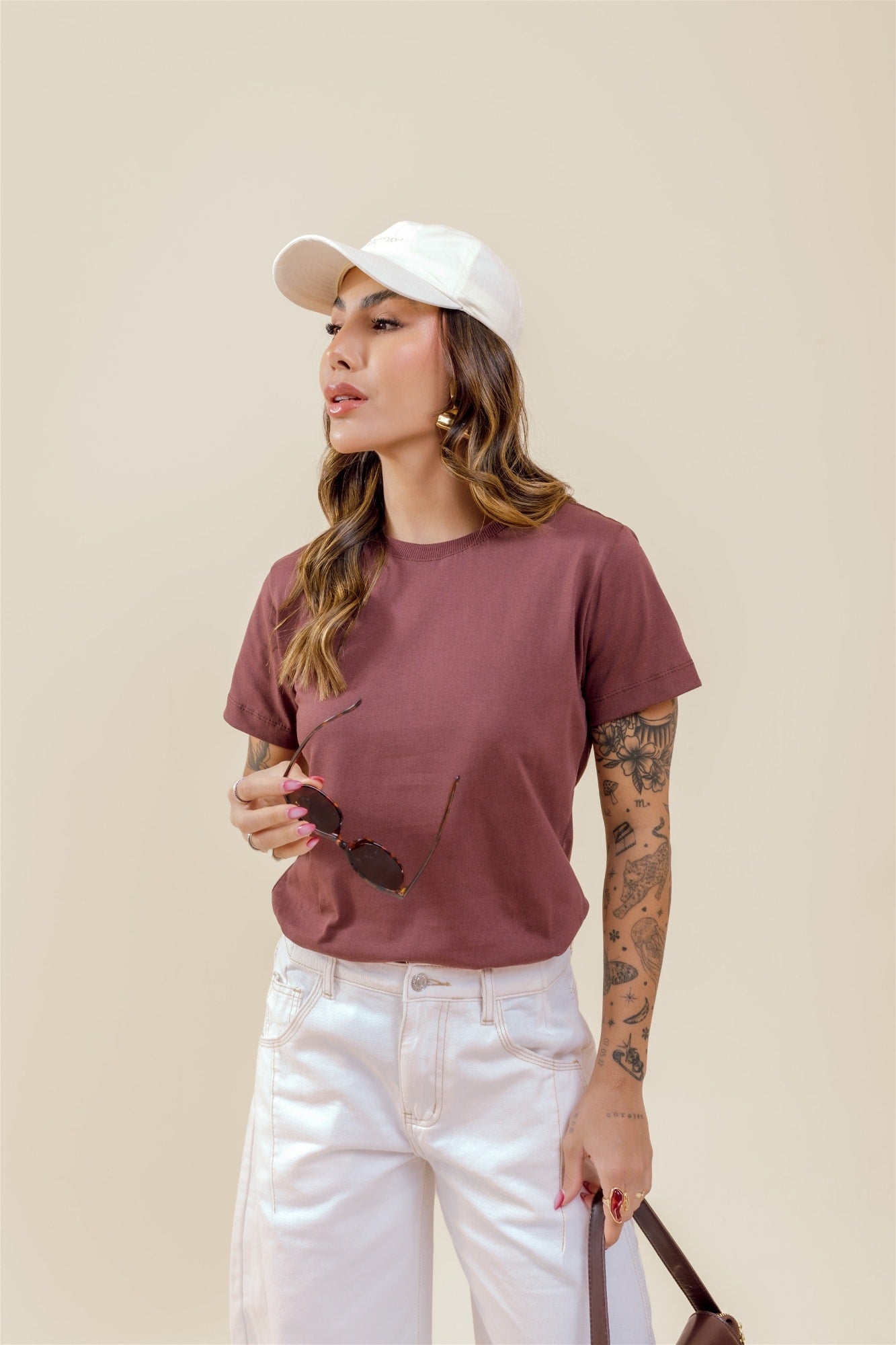 T-Shirt - Básica - Marrom Chocolate