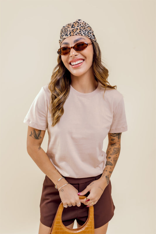T-Shirt - Básica - Areia