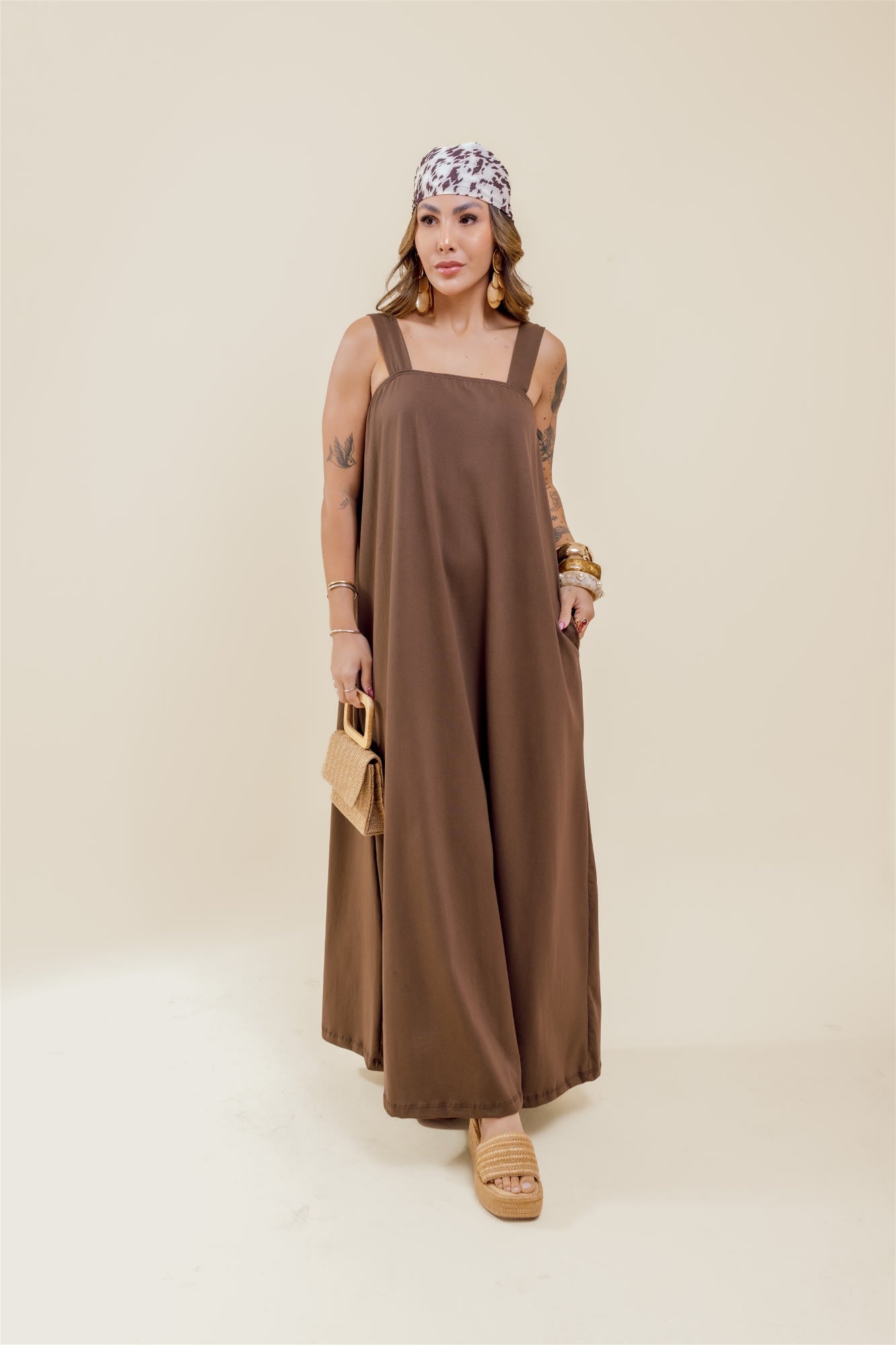 Vestido Ibiza - Marrom