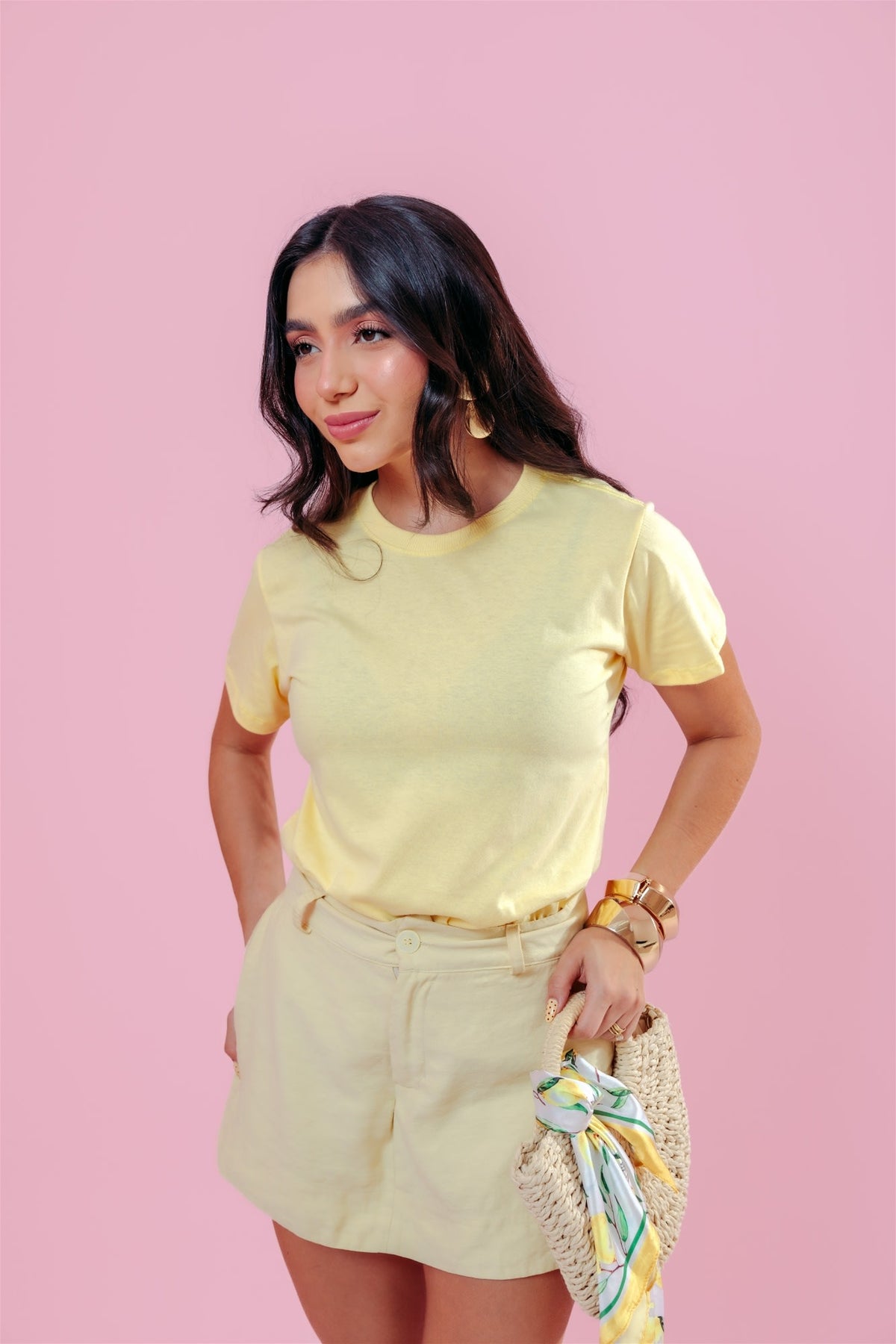 T-Shirt - Básica - Amarelo Bebê