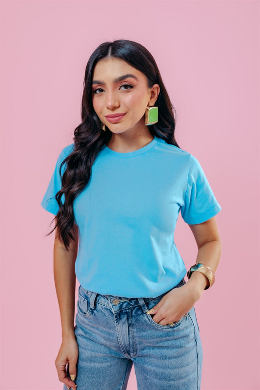 T-Shirt - Básica - Azul Bebê