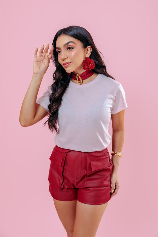 T-Shirt - Básica - Rosa Bebê