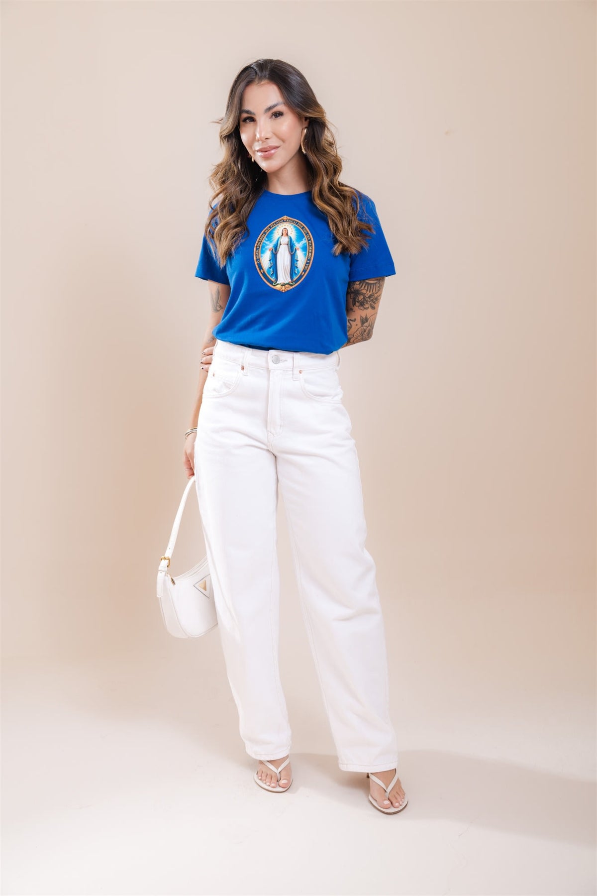T-Shirt - Nossa Senhora das Graças - Azul Royal