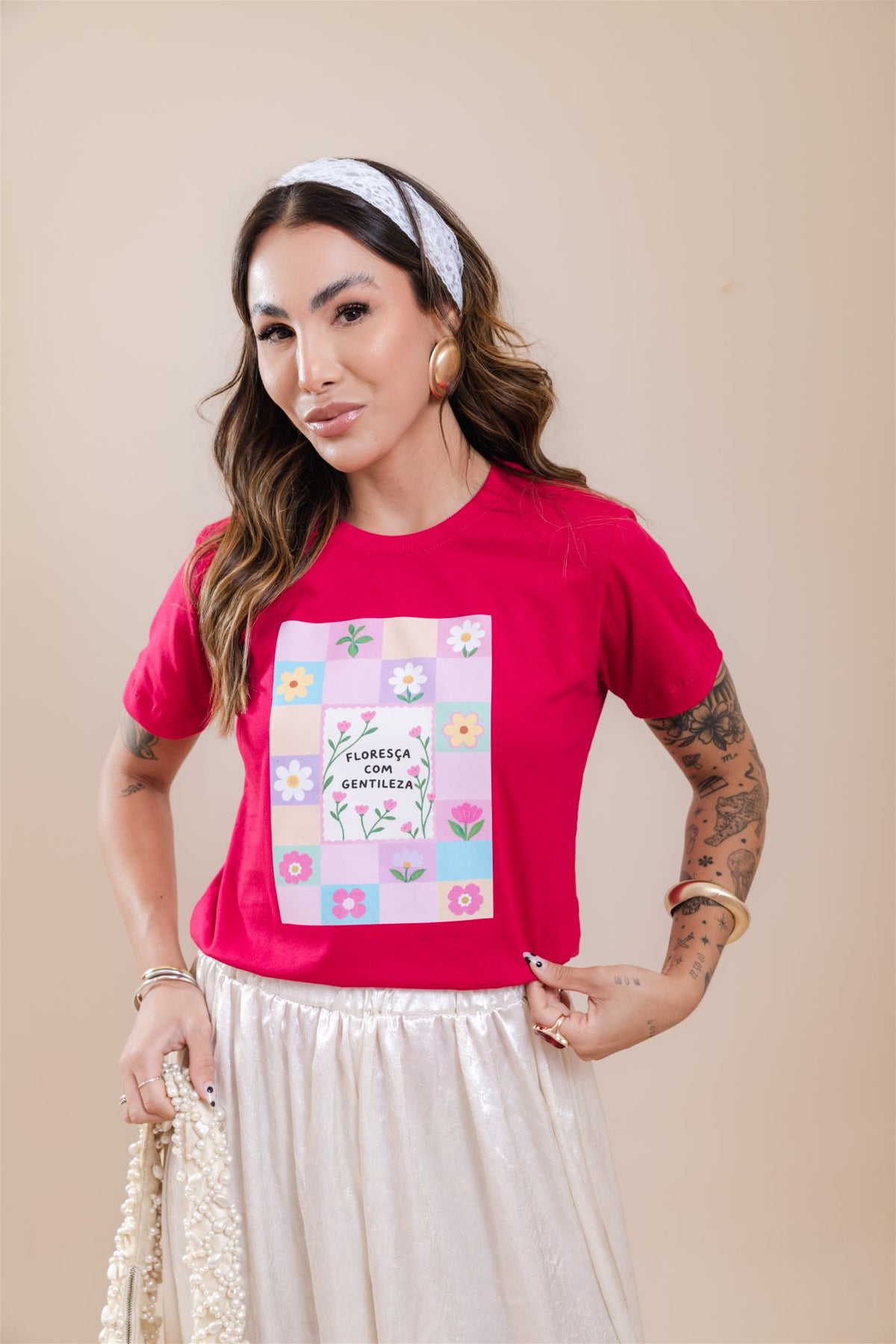 T-Shirt - Florença com gentileza - Pink