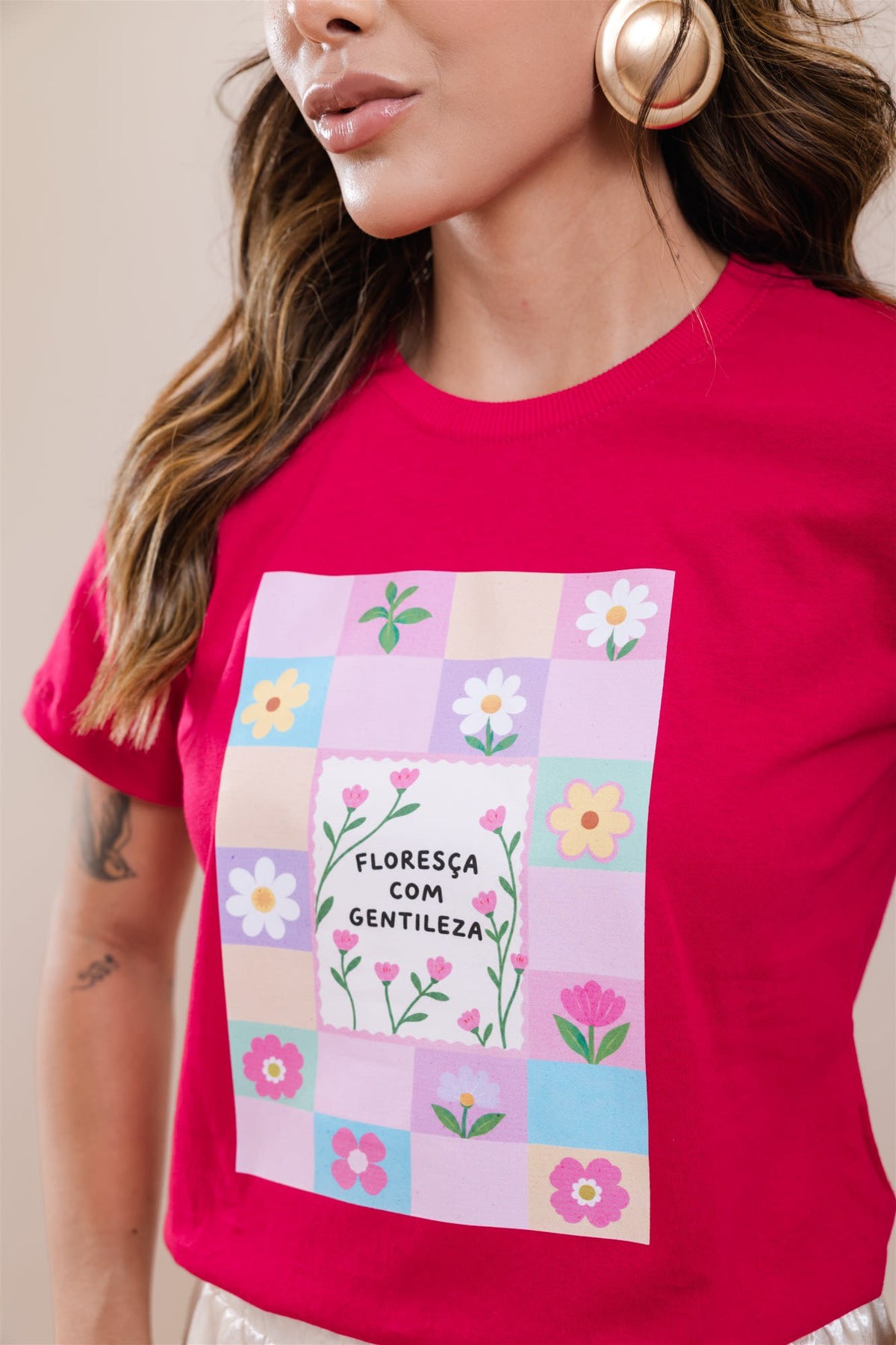 T-Shirt - Florença com gentileza - Pink