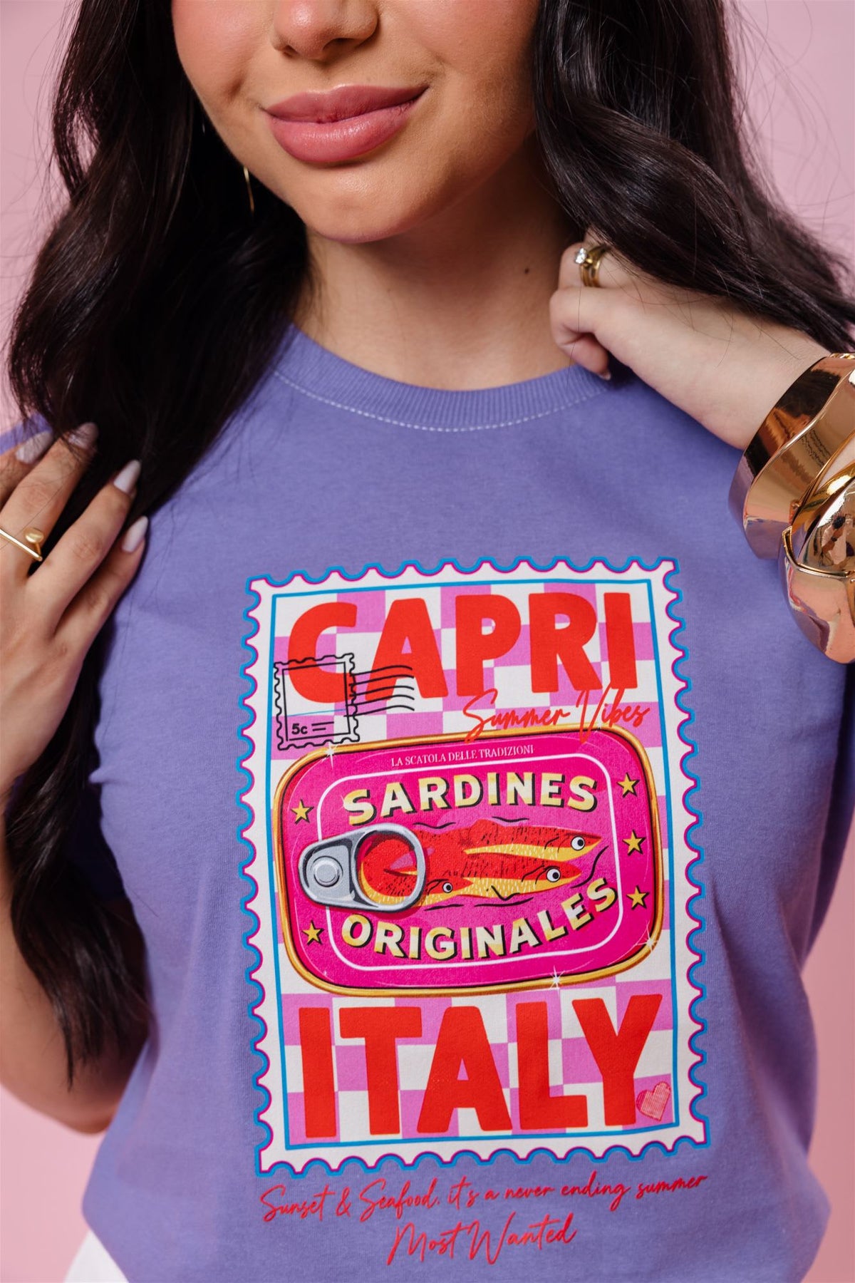 T-Shirt - Capri Italy - Lilás