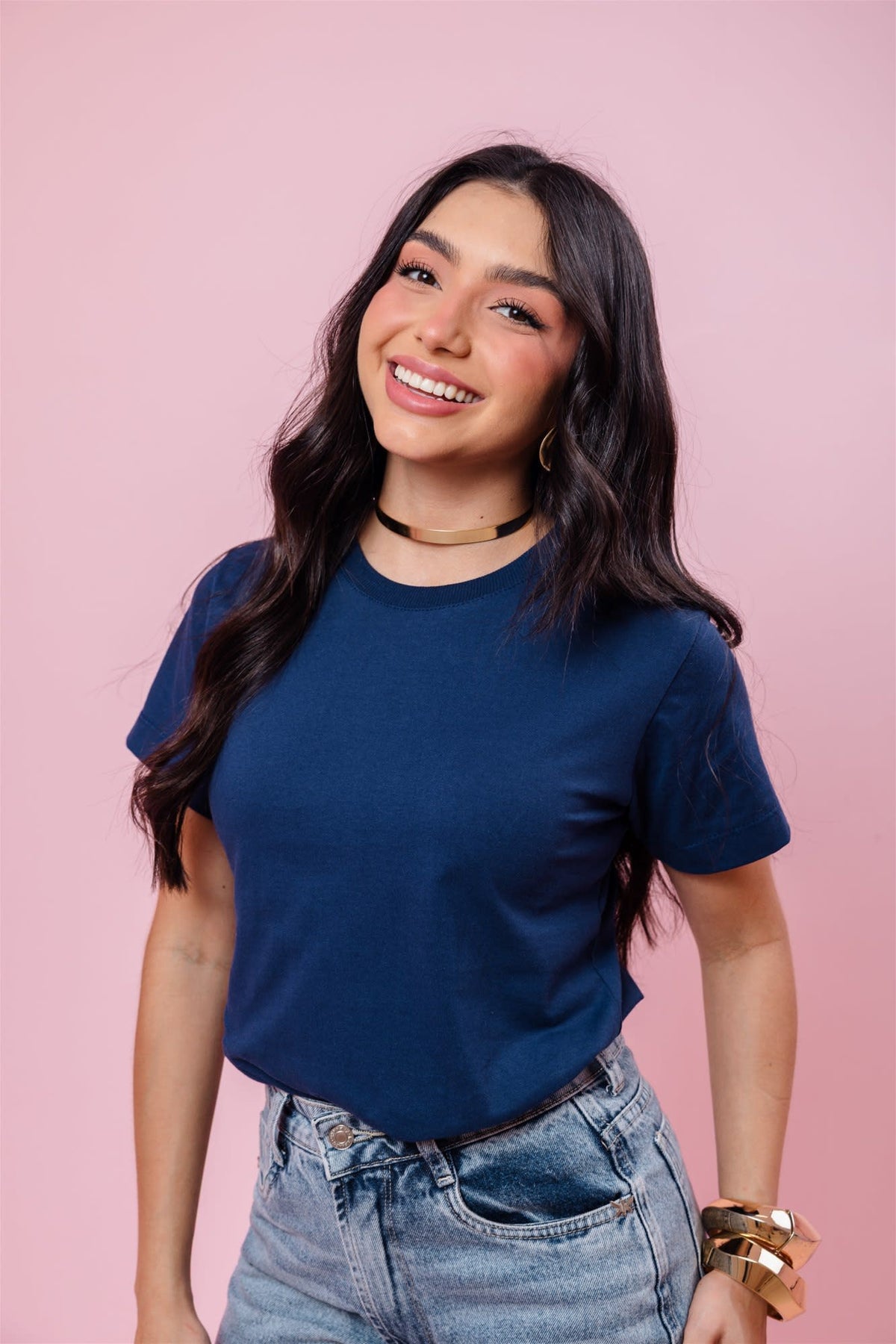 T-Shirt - Básica - Azul Marinho