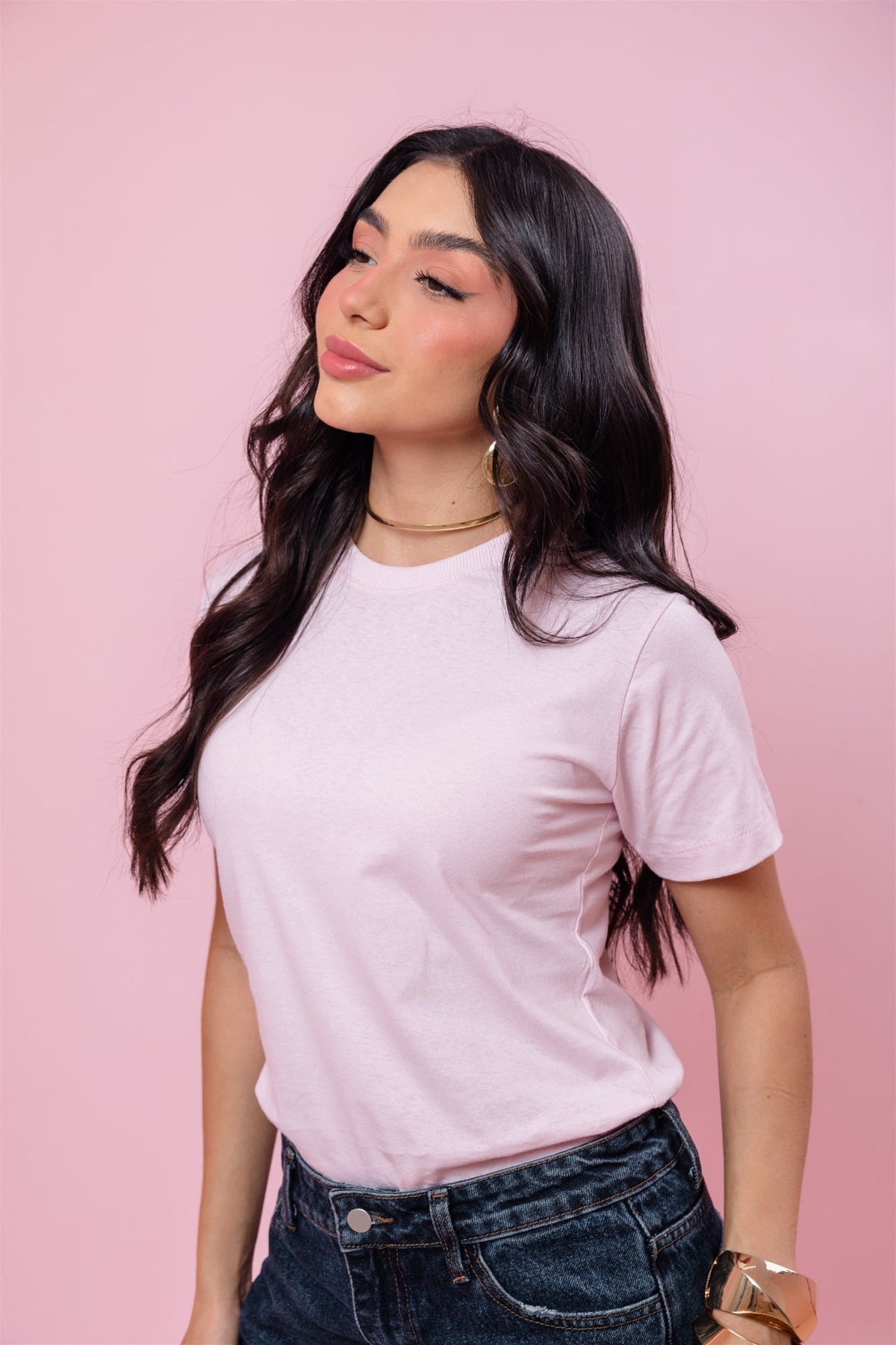 T-Shirt - Básica - Rosa Bebê