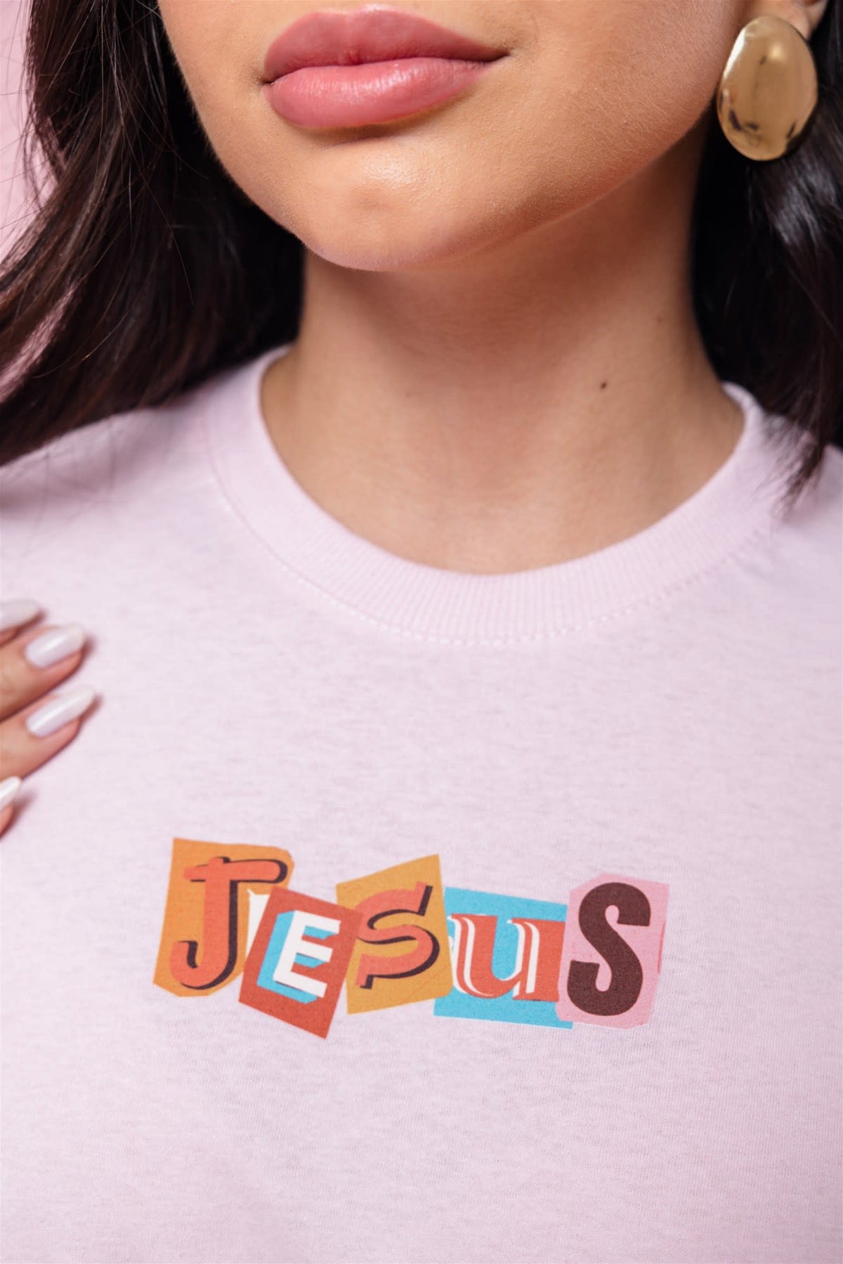 Max T-Shirt -  Garota que ama Jesus - Rosa Bebê