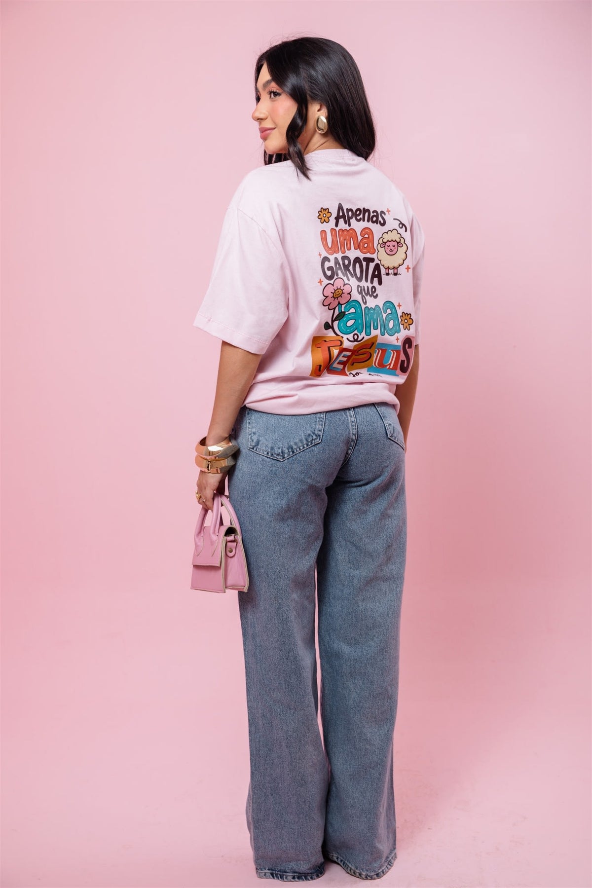 Max T-Shirt -  Garota que ama Jesus - Rosa Bebê