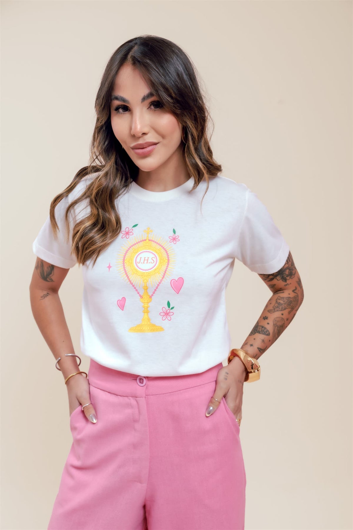T-Shirt - Santíssimo Sacramento - Off White