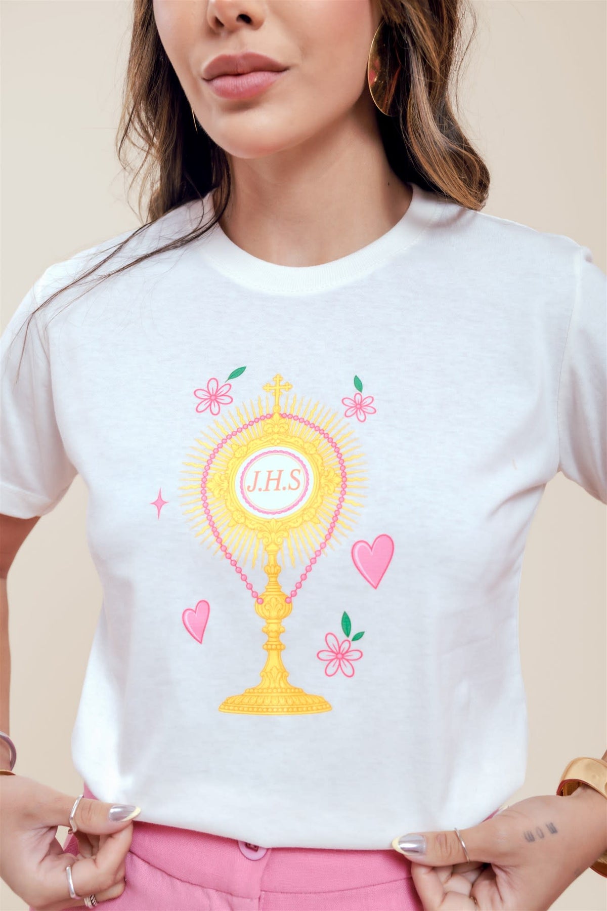 T-Shirt - Santíssimo Sacramento - Off White