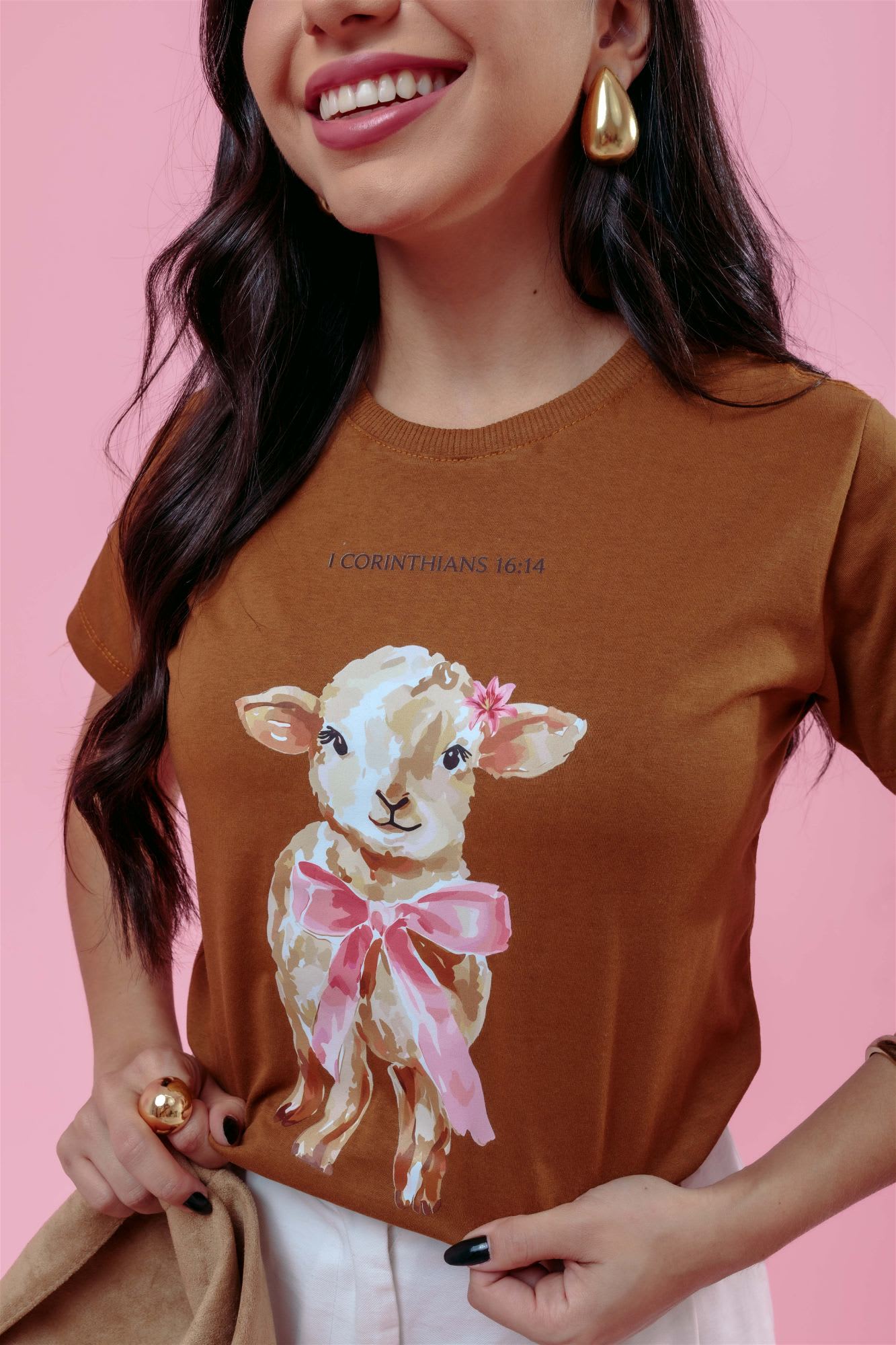 T-Shirt - Ovelha - Marrom