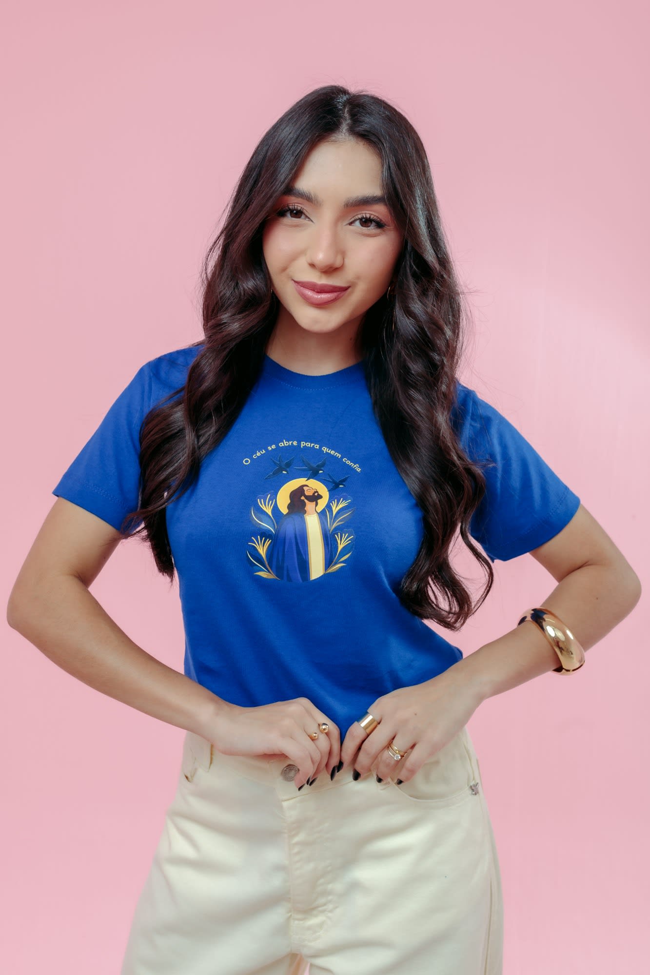 T-Shirt - O céu se abre - Azul Royal